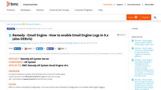 Remedy - Email Engine - How to enable Email Eng... | BMC ...