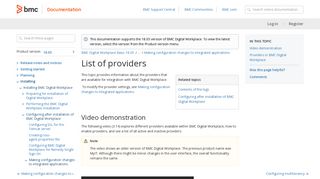 List of providers - Documentation for BMC Digital Workplace Basic ...