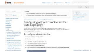Configuring a Force.com Site for the BMC Login page ...