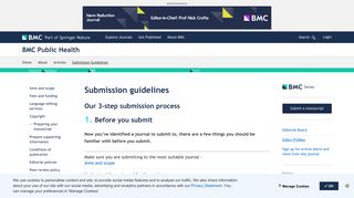 BMC Public Health | Submission guidelines