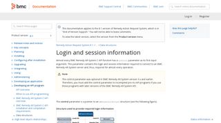 Login and session information - Remedy Action Request System 8.1 ...