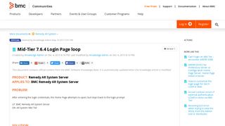 Mid-Tier 7.6.4 Login Page loop | BMC Communities