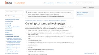 Creating customized login pages - Remedy Action Request System ...