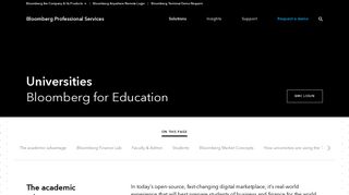 Universities | Bloomberg Professional Services