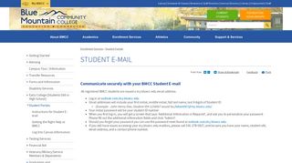 Student E-mail | Blue Mountain Community College
