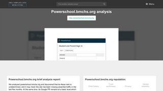 Powerschool Bmchs. Student and Parent Sign In
