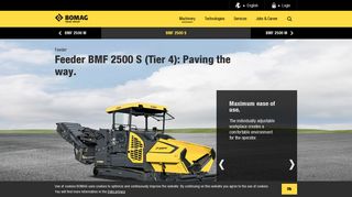 Feeder BMF 2500 S (Tier 4) delivers material to the asphalt paver
