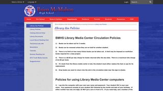 Library Use Policies - Brien McMahon High School