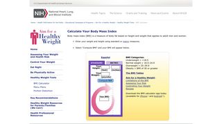 Calculate Your BMI - Standard BMI Calculator - NIH