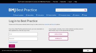 Log in - BMJ Best Practice