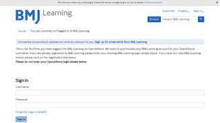 Sign in - BMJ Learning