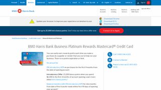 BMO Harris Bank Business Platinum Rewards Mastercard ® Credit Card
