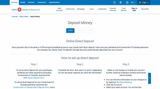 Direct Deposit with Online Banking | Ways to Bank | BMO