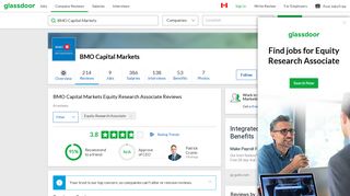 BMO Capital Markets Equity Research Associate Reviews | Glassdoor ...