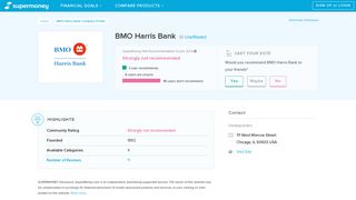 BMO Harris Bank Reviews - Auto Loans - SuperMoney