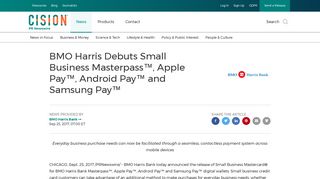 BMO Harris Debuts Small Business Masterpass™, Apple Pay ...