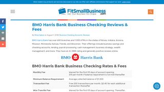 BMO Harris Bank Business Checking Reviews ... - Fit Small Business
