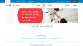 Loans & line of credit | BMO Bank of Montreal