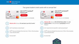Student Credit Cards | Special Offers | BMO - BMO Bank of Montreal