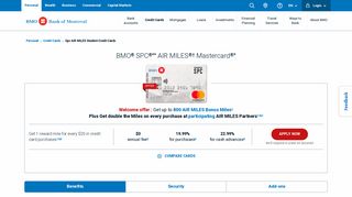 BMO SPC AIR MILES Mastercard | Credit Cards | BMO