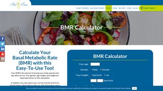 Basal Metabolic Rate Calculator | Ideal Protein