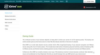 IDrive® BMR - Startup Guide