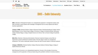 BMS – Delhi University - CL Noida