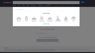 User Log In - BookMyShow