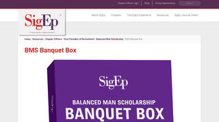 BMS Banquet Box - Sigma Phi Epsilon