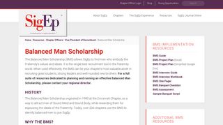 Balanced Man Scholarship - Sigma Phi Epsilon