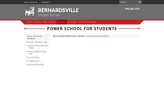 Power School for Students - Bernardsville Middle School