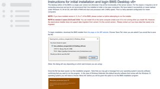 Instructions for initial installation and login BMS Desktop v8+ - IBP ...
