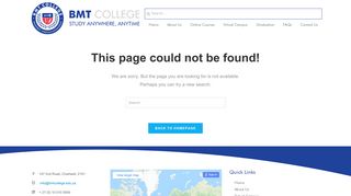 Staff page - BMT College