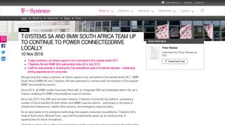T-Systems SA and BMW South Africa team up to continue to power ...