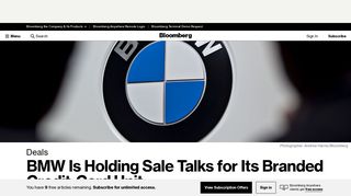 BMW Is Said to Hold Sale Talks for Its Branded Credit-Card Unit ...