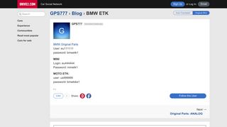 BMW ETK — DRIVE2