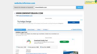 bmwinfobahn.com at WI. InfoBahn Login Form - Website Informer
