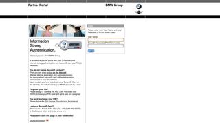 BMW Group Partner Portal: Login