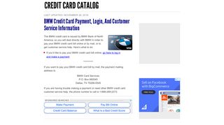BMW Credit Card Payment, Login, and Customer Service Information ...