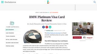 BMW Platinum Visa Card Review - The Balance