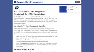 BMW | Apply, Login, Pay Credit Card, Earn Rewards : Rewards Card ...