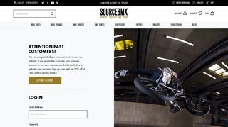 Log in to the website - Source BMX