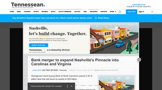 Bank merger to expand Nashville's Pinnacle into Carolinas and Virginia