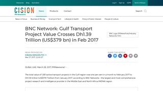 BNC Network: Gulf Transport Project Value Crosses Dh1.39 Trillion ...