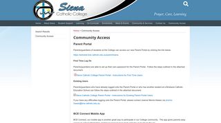 Community Access - Siena Catholic College