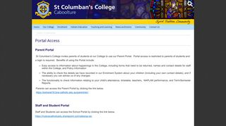 Portal Access - St Columban's College