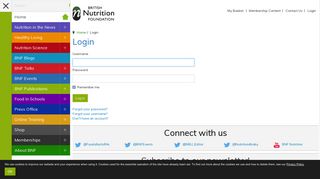 Login - British Nutrition Foundation