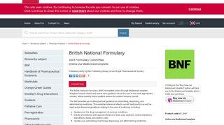 Pharmaceutical Press - British National Formulary Online via ...