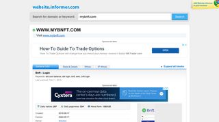 mybnft.com at WI. Bnft - Login - Website Informer