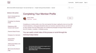 Completing Your Member Profile – BNI Connect & BNI University ...